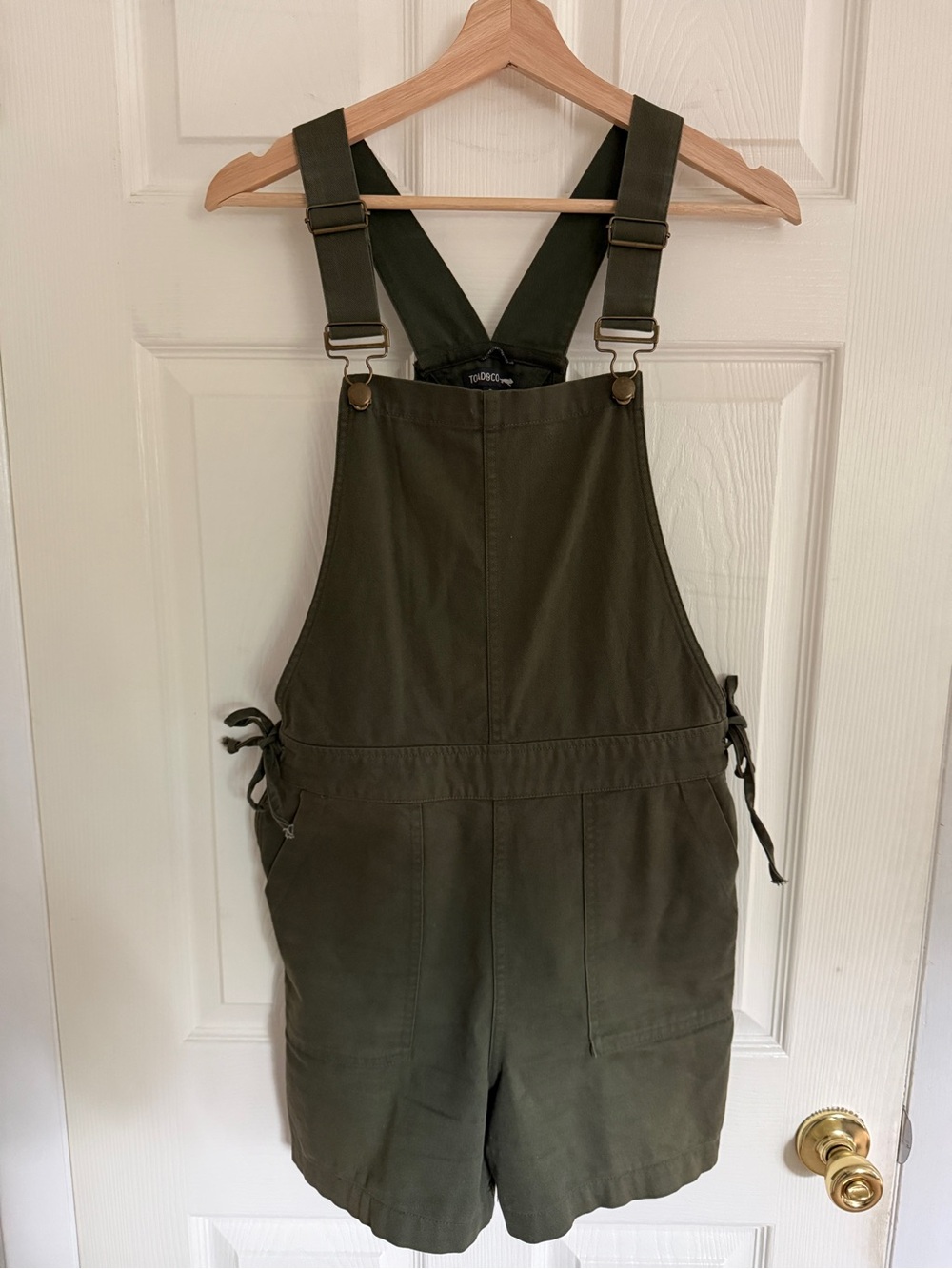 Toad & Co Olive Green Women's Short Overalls Sz S